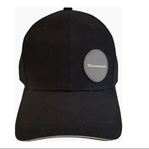 Maserati NWOT Black Cap with Side Gray Maserati Script Patch Fast  Baseball Hat